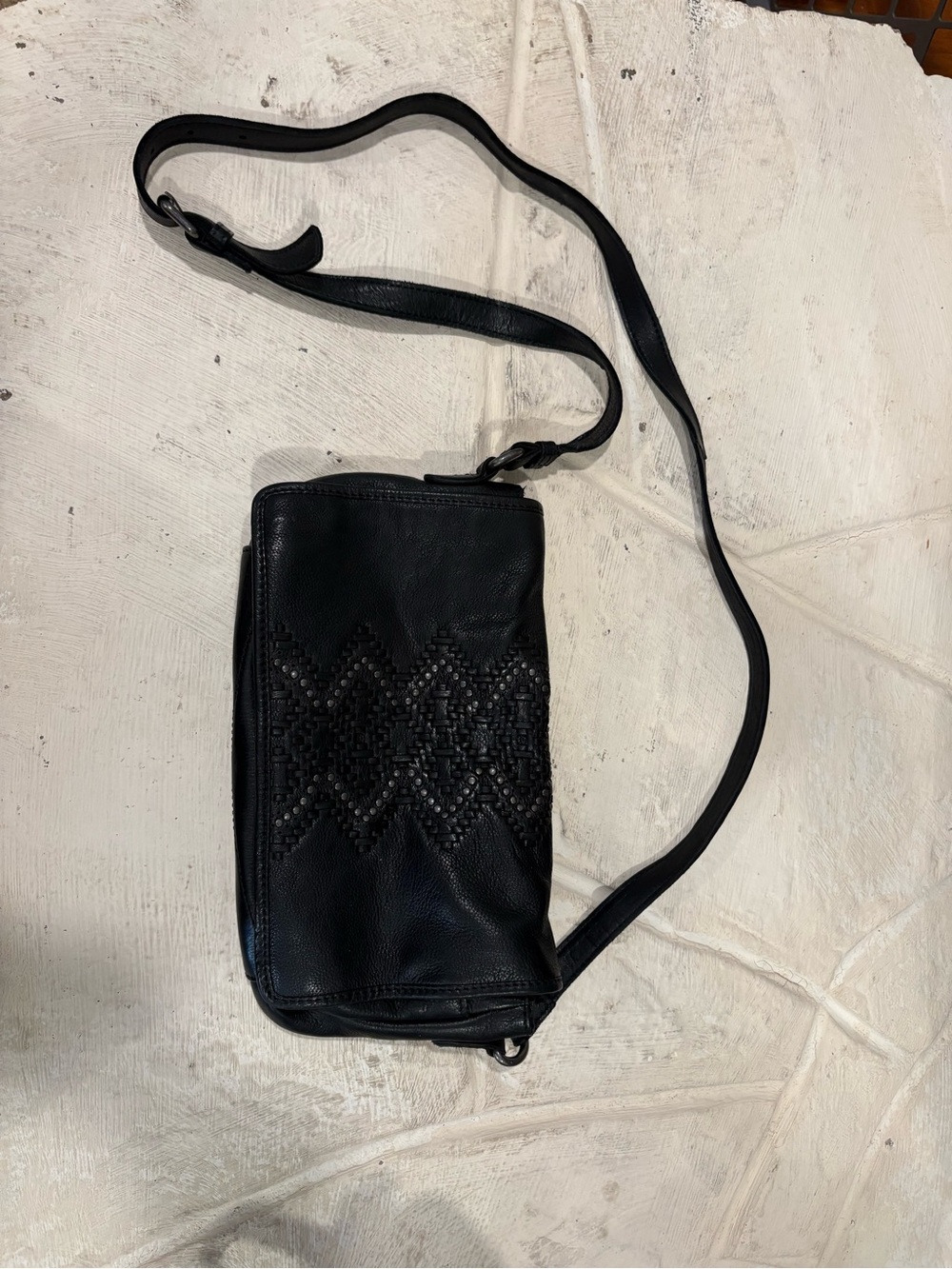 Black Studded Crossbody Bag - Women